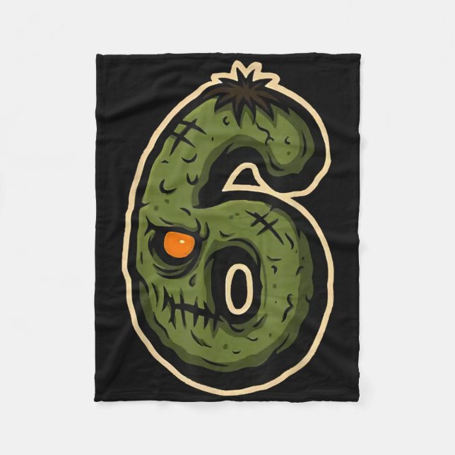 Cobertor De Velo Número 6 Monstro 67 Meme Casal Halloween (Frente)
