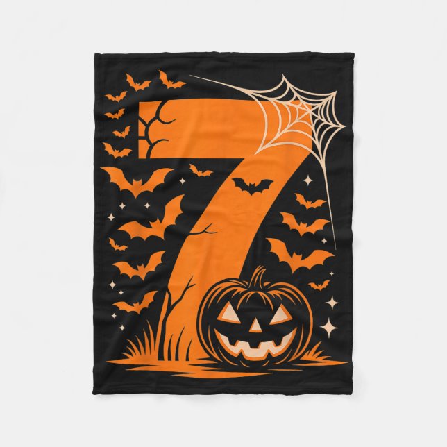 Cobertor De Velo Número 7 Combinando 67 Meme Fantasia de Halloween  (Frente)