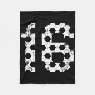 Cobertor De Velo Número da Camisa de Futebol Vintage 16