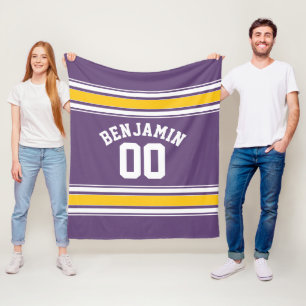 Cobertor De Velo Número de Nome Personalizado da Faixa Amarela Rox