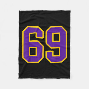 Cobertor De Velo Número Dourado Roxo 50 Jersey Player Uniform #50 N