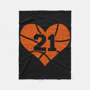 Cobertor De Velo Número Sketll 21 Jersey Engraçado Sketll Coração J