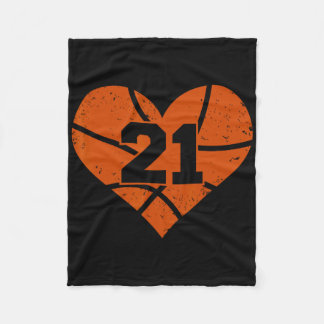 Cobertor De Velo Número Sketll 21 Jersey Engraçado Sketll Coração J