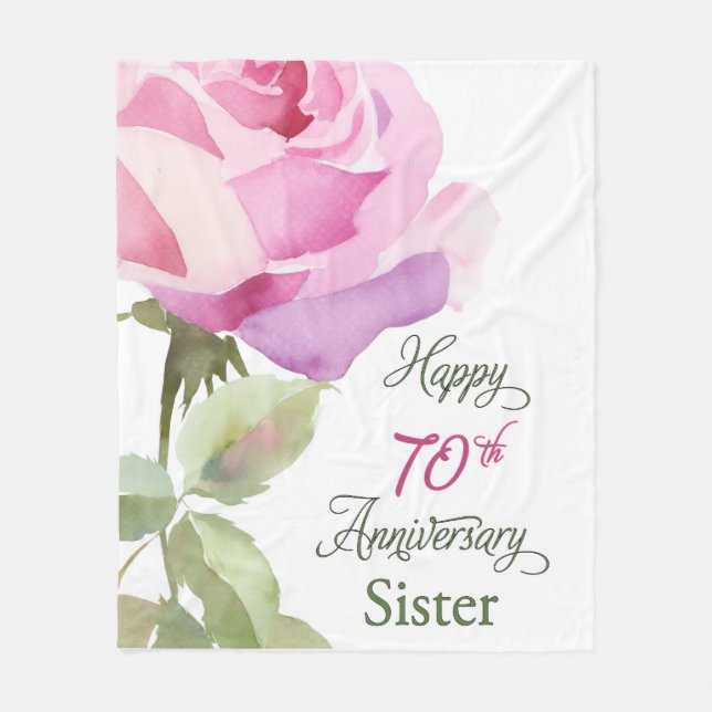 Cobertor De Velo Nun 70th Anniversary Sister Jubilee Pink Rose (Frente)