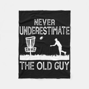 Cobertor De Velo Nunca Subestime O Cara Velho Divertido Disc Golf F