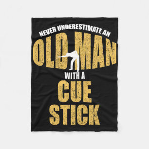 Cobertor De Velo Nunca Subestime O Velho Com Cue Passe Engraçado P