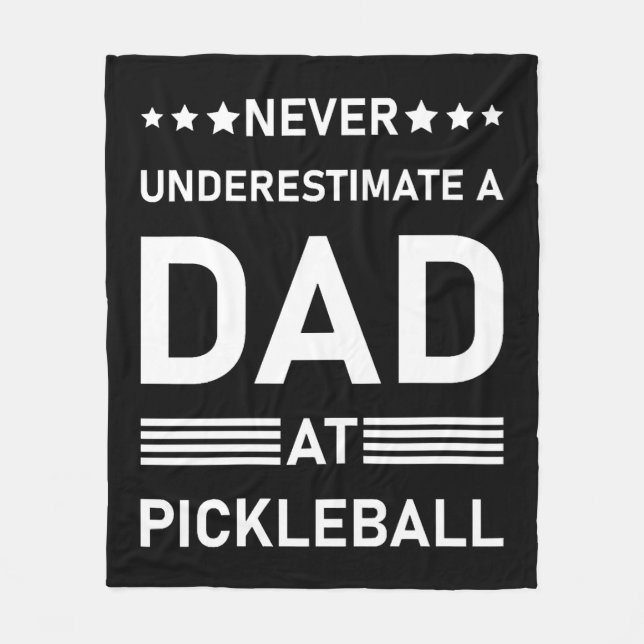 Cobertor De Velo Nunca subestime um Pai no Pickleball (Frente)