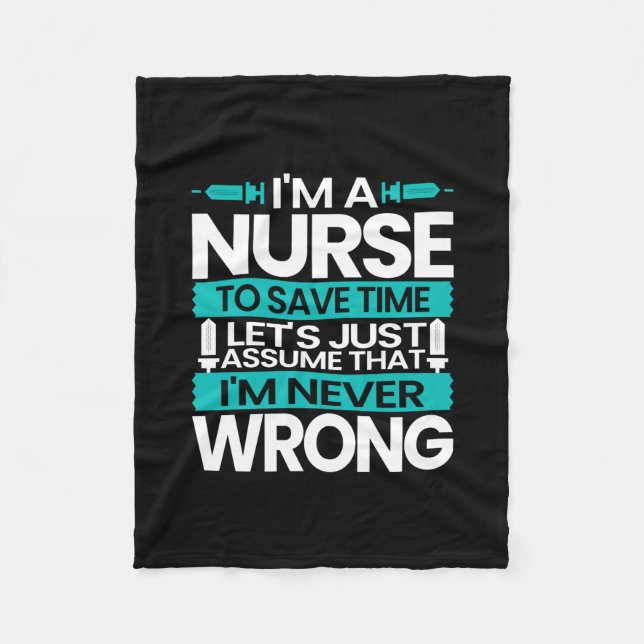 Cobertor De Velo Nurse Gift | I Am A Nurse To Save Time (Frente)