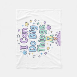 Cobertor De Velo Nursery Confidence Affirmation I Can Do Big Things