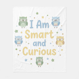 Cobertor De Velo Nursery Growth Affirmation Smart and Curious