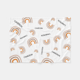Cobertor De Velo Nursery Personalizado bebê Arco-Íris Moderno