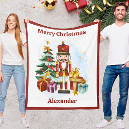 Cobertor De Velo Nutcracker Christmas Blanket for Kids With Name