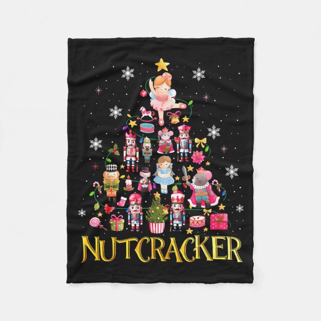 Cobertor De Velo Nutcracker Christmas Tree Ballet Dance Women Kids  (Frente)