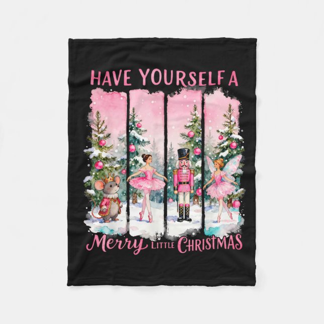 Cobertor De Velo Nutcracker Friends Snow Globe Nk Coquette Bow Chri (Frente)