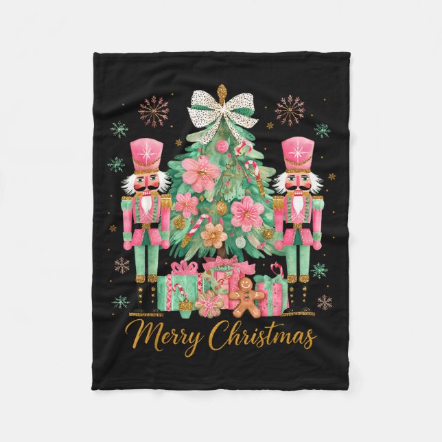 Cobertor De Velo Nutcracker Merry Christmas Tree Ballet Dance Women (Frente)