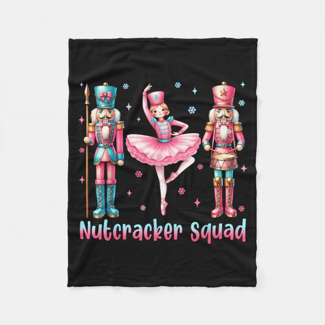 Cobertor De Velo Nutcracker Squad Ballet Dance Merry Christmas Wome (Frente)