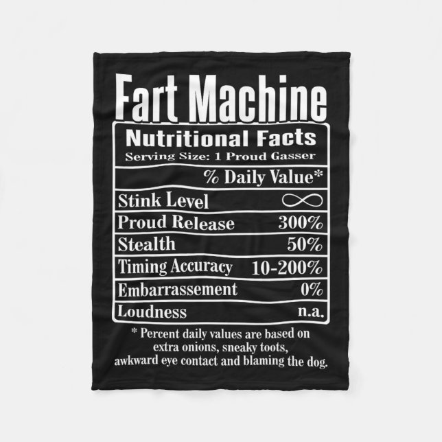 Cobertor De Velo Nutrion Fata Fart Machine Pai Piada Engraçado Fart (Frente)