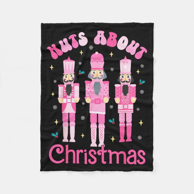 Cobertor De Velo Nuts About Christmas Nutcracker Funny Christmas  (Frente)
