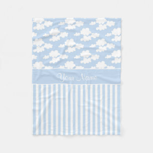 Cobertor De Velo Nuvens bonitos e listras