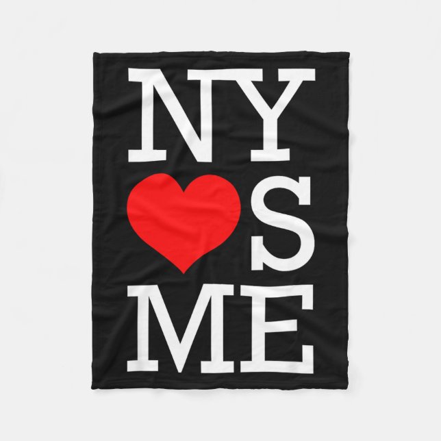Cobertor De Velo Ny Loves Me Funny I Heart New York  (Frente)