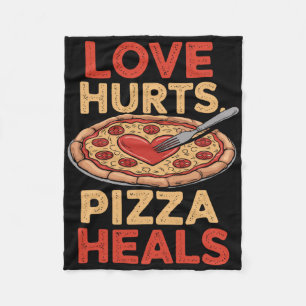 Cobertor De Velo O Amor Dói Pizza Cura Amante de Comida Divertido D