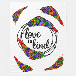 Cobertor De Velo O amor é Kind Fleece Blanket