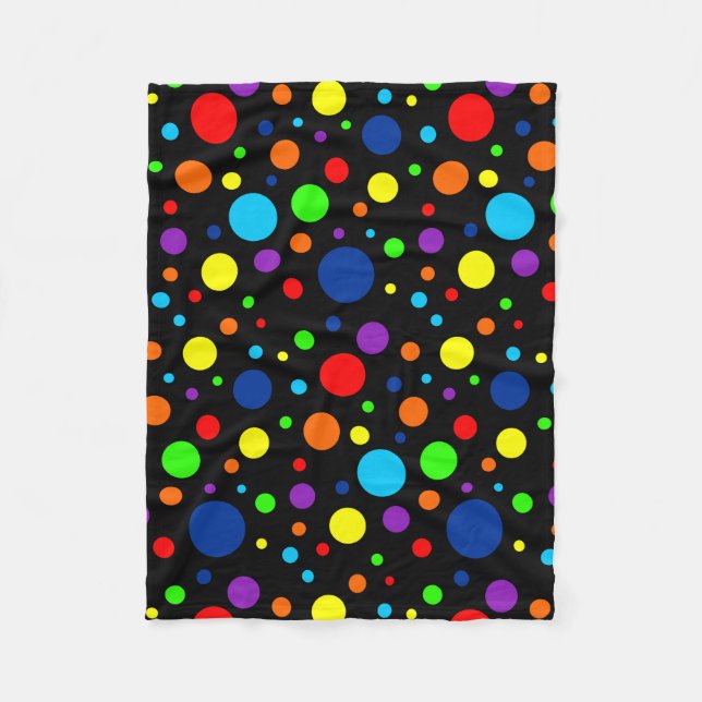 Cobertor De Velo O arco-íris escuro mancha a cobertura do velo (Frente)