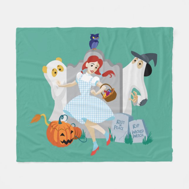 Cobertor De Velo O Assistente De Oz™ | Dorothy Halloween Happy Danc (Frente (Horizontal))