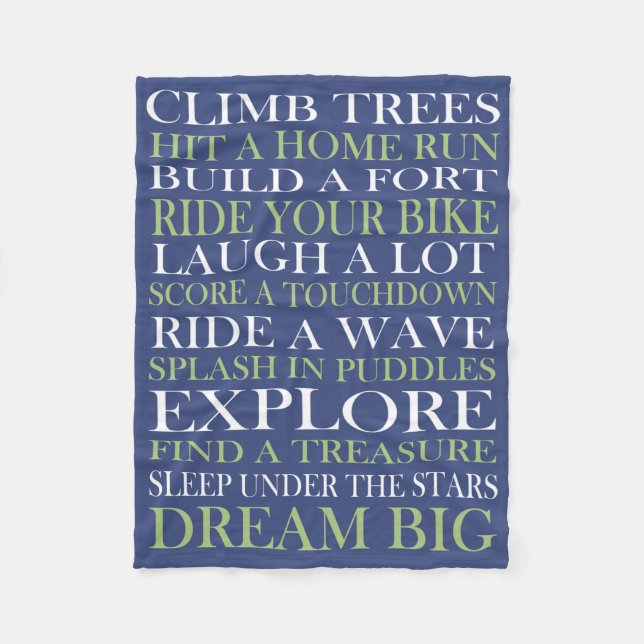 Cobertor De Velo O bebé ordena o azul (Frente)