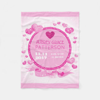 Cobertor De Velo O bebé personalizou o berçário cor-de-rosa dos