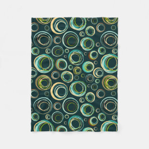Cobertor De Velo O &Beige verde Pastel tonifica círculos abstratos
