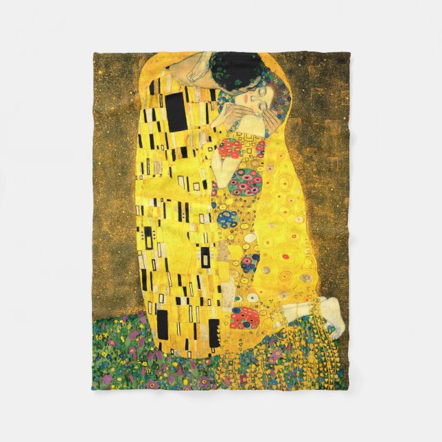 Cobertor De Velo O beijo por Gustavo Klimt (Frente)