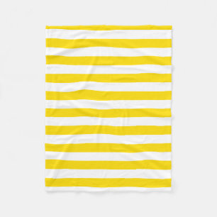 Cobertor De Velo O branco amarelo à moda listra o modelo decorativ