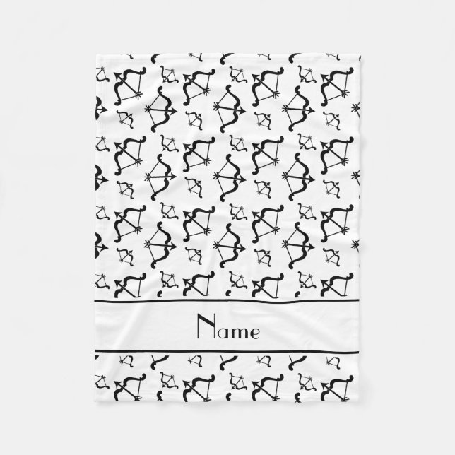 Cobertor De Velo O branco conhecido personalizado curva setas (Frente)