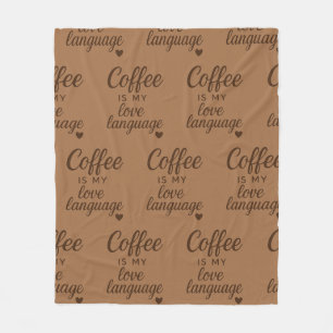 Cobertor De Velo "O Café é Minha Linguagem do Amor" Café Escuro Pro
