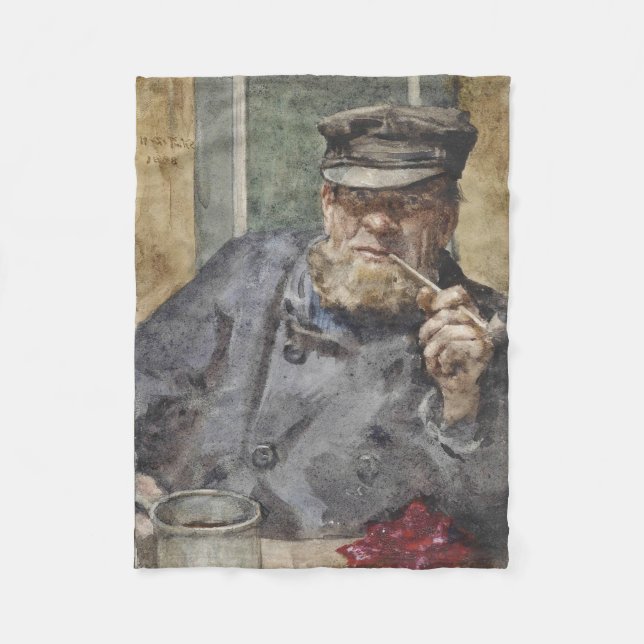 Cobertor De Velo O Cão do Mar Antigo (por Henry Scott Tuke) (Frente)