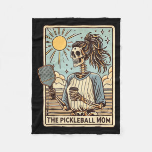 Cobertor De Velo O cartão de tarô da mãe de pickleball esqueleto de