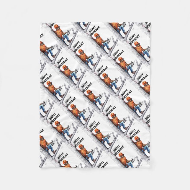 Cobertor De Velo O cirurgião da Árvore Aborista presente de anivers (Frente)