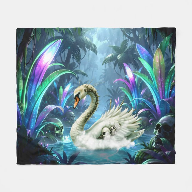 Cobertor De Velo O Cisne das Águas Esquecidas.  (Frente (Horizontal))