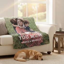 Cobertor De Velo O CORAÇÃO BEM TE AMA Foto do Dia de as mães MÃE