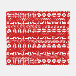 Cobertor De Velo O Corgi de Galês do Pembroke mostra em silhueta o