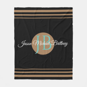 Cobertor De Velo O design na moda personaliza o nome & o monograma