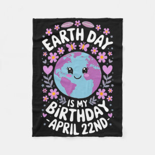 Cobertor De Velo O Dia Da Terra É Meu Aniversário Para Meninas