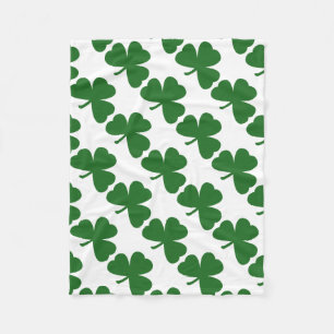 Cobertor De Velo O dia de St Patrick verde do teste padrão do trev