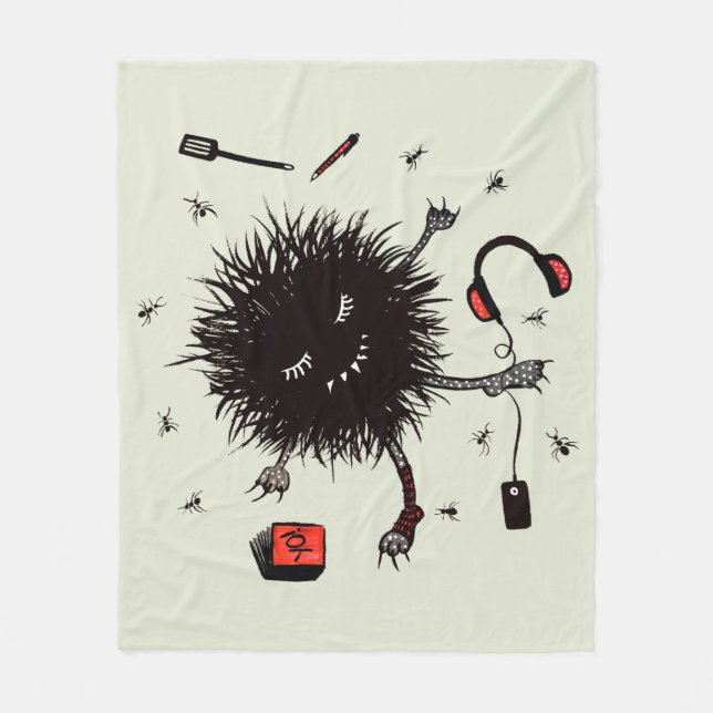 Cobertor De Velo O dia preguiçoso relaxa o monstro e o Daydream (Frente)