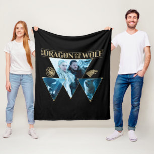 Cobertor De Velo O Dragão e o Wolf Daenerys e Jon Graphic