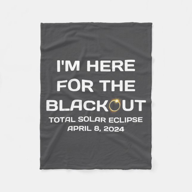 Cobertor De Velo O Eclipse Solar Americano Blackout Aqui (Frente)