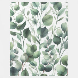 Cobertor De Velo O Eucalyptus verde clássico sai em branco