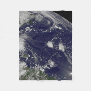 Cobertor De Velo O Furacão Irene Se Movendo Através Das Bahamas.