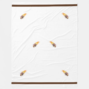 Cobertor De Velo O futebol flamejante - Fleece Blanket